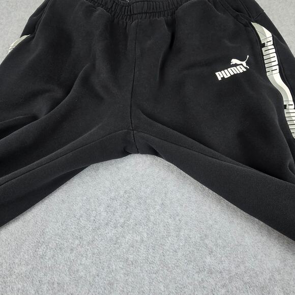 Puma Mens XL Black Sweatpants with Drawstring and Pockets - Picture 4 of 11